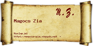 Magocs Zia névjegykártya
